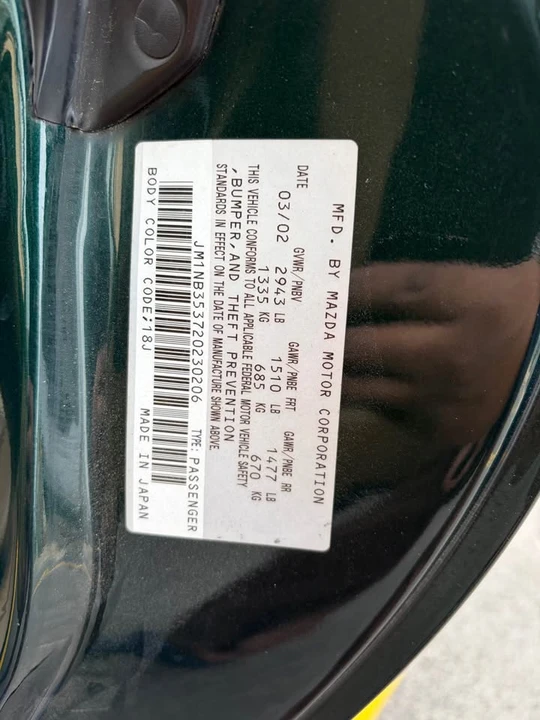 2002 Mazda NB MX-5 Miata - Image 14 of 15
