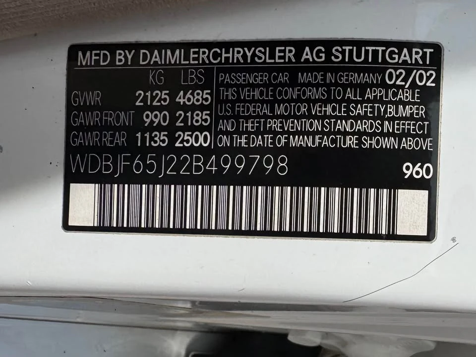 2002 Mercedes-Benz W210 E-Class - Image 16 of 16