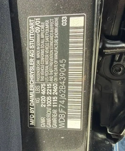 2002 Mercedes-Benz W210 E 36 & E 50 & E 55 & E 60 AMG - Image 20 of 20