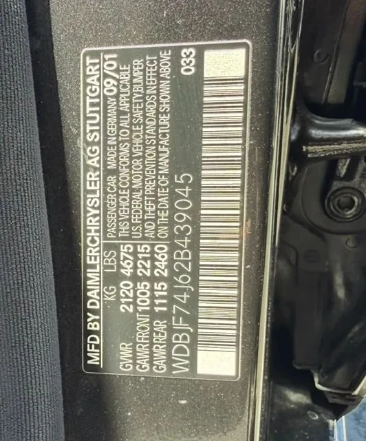 2002 Mercedes-Benz W210 E 36 & E 50 & E 55 & E 60 AMG - Image 19 of 20