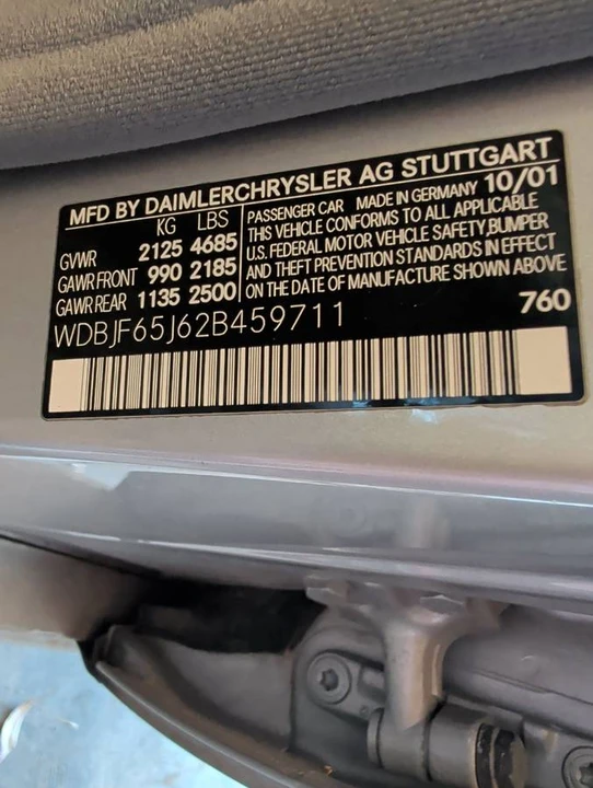 2002 Mercedes-Benz W210 E-Class - Image 5 of 10