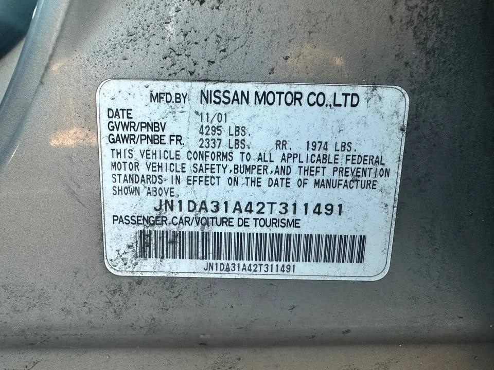 2002 Nissan Maxima 5th Gen - Image 7 of 16