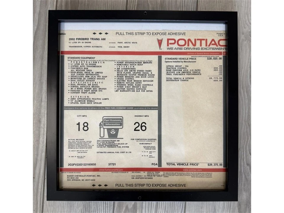 2002 Pontiac Firebird 4th Gen - Image 18 of 19