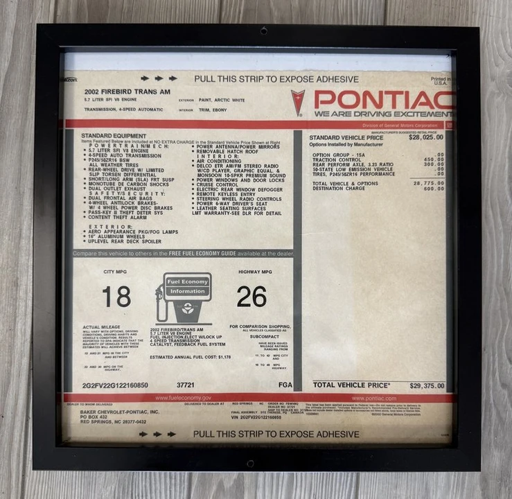 2002 Pontiac Firebird Formula 4th Gen - Image 18 of 19