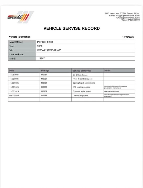 2002 Porsche 996 Carrera - Image 9 of 9