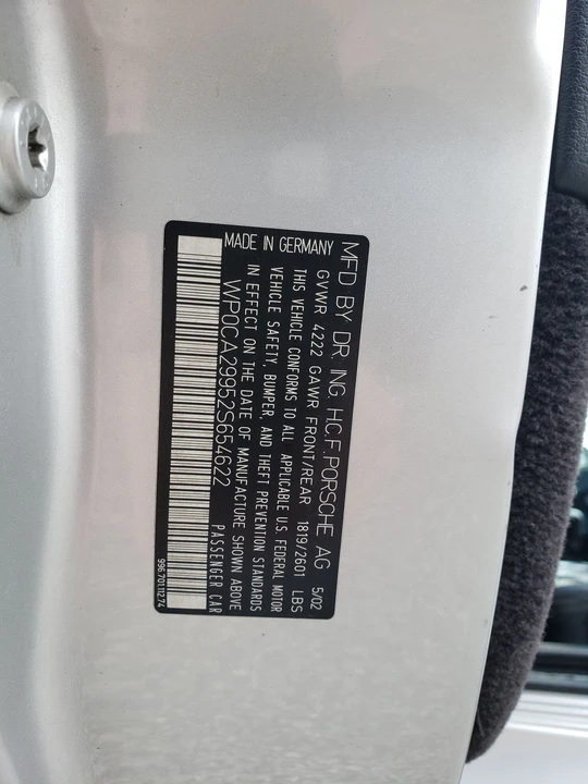 2002 Porsche 996 Carrera 4 - Image 11 of 17