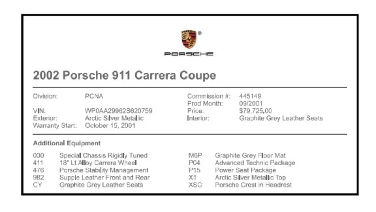 2002 Porsche 996 Carrera - Image 22 of 22