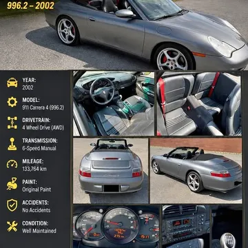2002 Porsche 911 Carrera 4 Cabriolet