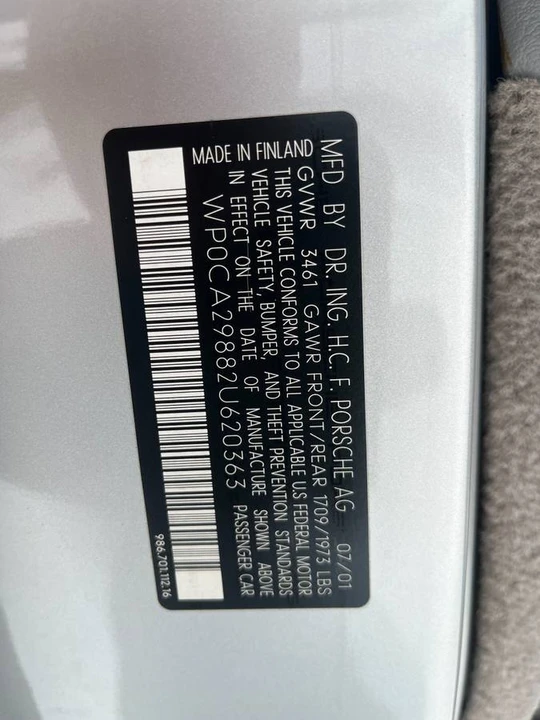 2002 Porsche 986 Boxster - Image 4 of 12
