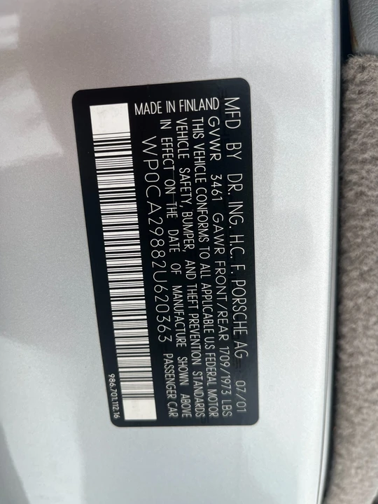 2002 Porsche 986 Boxster - Image 4 of 20
