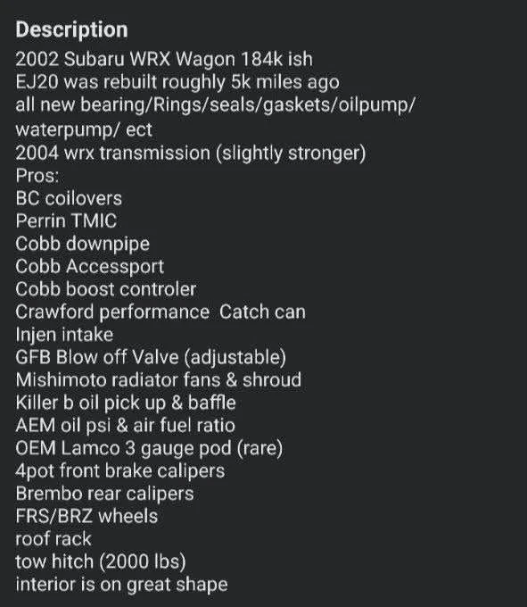 2002 Subaru Impreza WRX 2nd Gen - Image 6 of 7