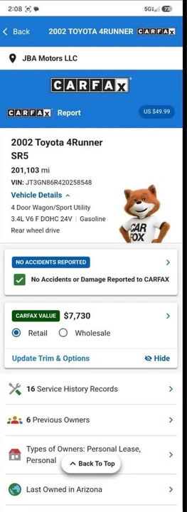 2002 Toyota 4Runner 3rd Gen - Image 13 of 13