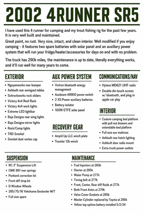 2002 Toyota 4Runner 3rd Gen - Image 11 of 11