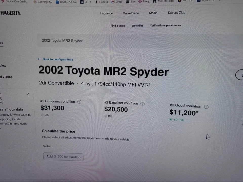 2002 Toyota MR2 Spyder/MR-S - Image 14 of 17