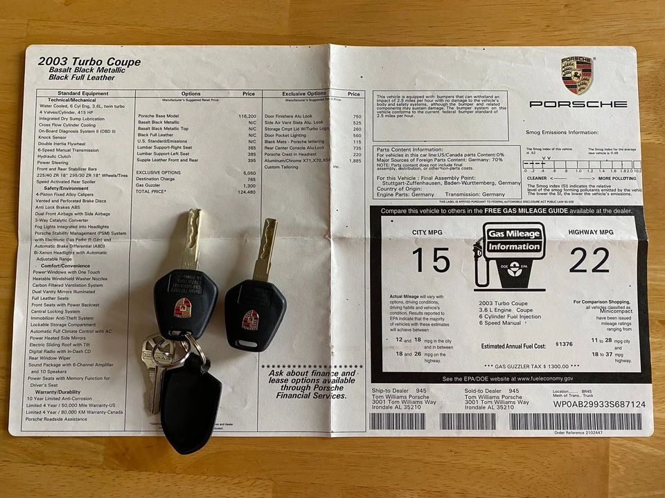 2003 Porsche 996 Turbo - Image 16 of 20
