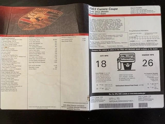 2003 Porsche 996 Carrera - Image 7 of 18