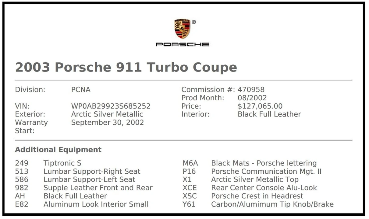 2003 Porsche 996 Turbo - Image 12 of 12