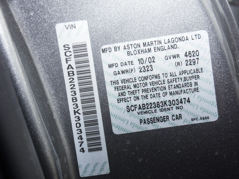 2003 Aston Martin DB7 Vantage - Image 9 of 26