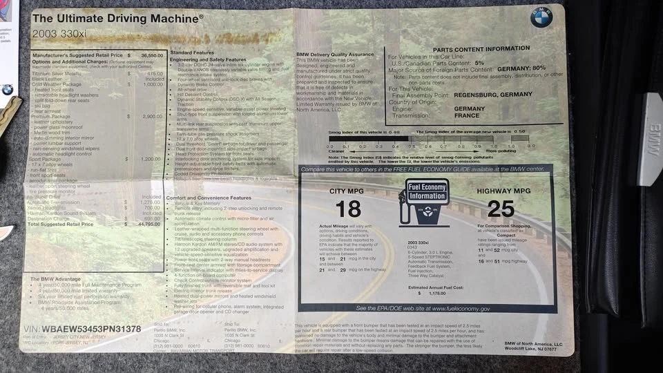 2003 BMW E46 330i & 330Ci - Image 11 of 21