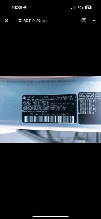 2003 BMW E39 5 Series - Image 16 of 16