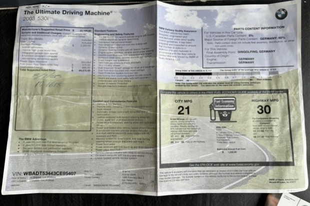 2003 BMW E39 5 Series - Image 7 of 8