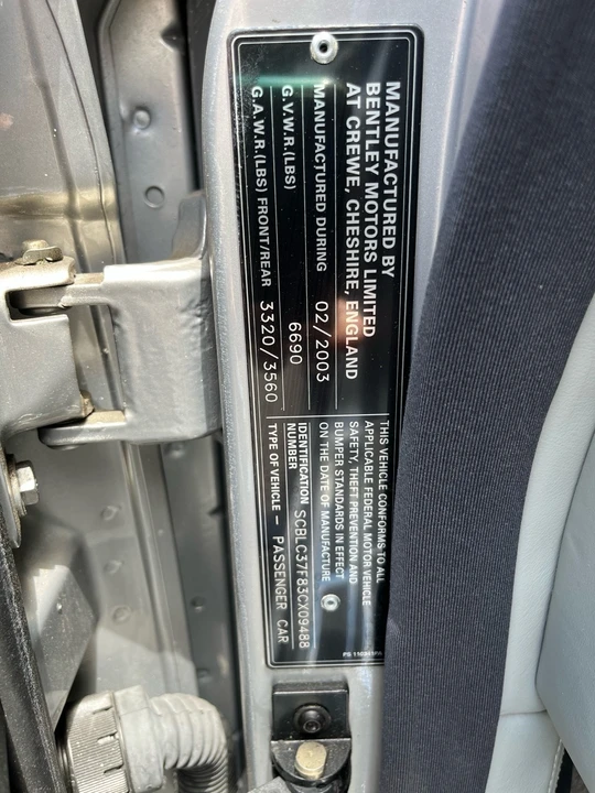 2003 Bentley Arnage - Image 14 of 20