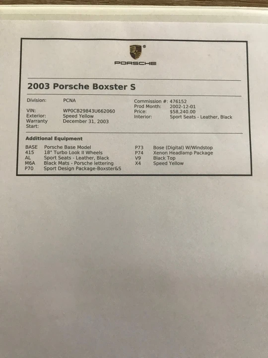 2003 Porsche 986 Boxster S - Image 31 of 31