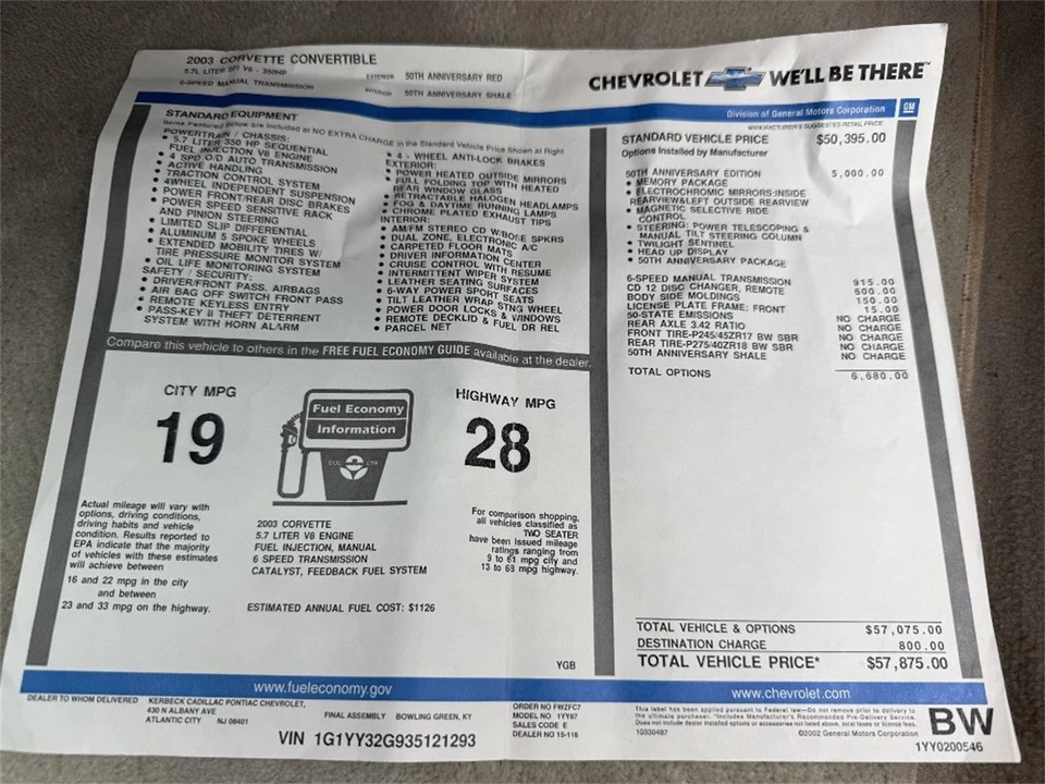 2003 Chevrolet Corvette C5 - Image 29 of 29