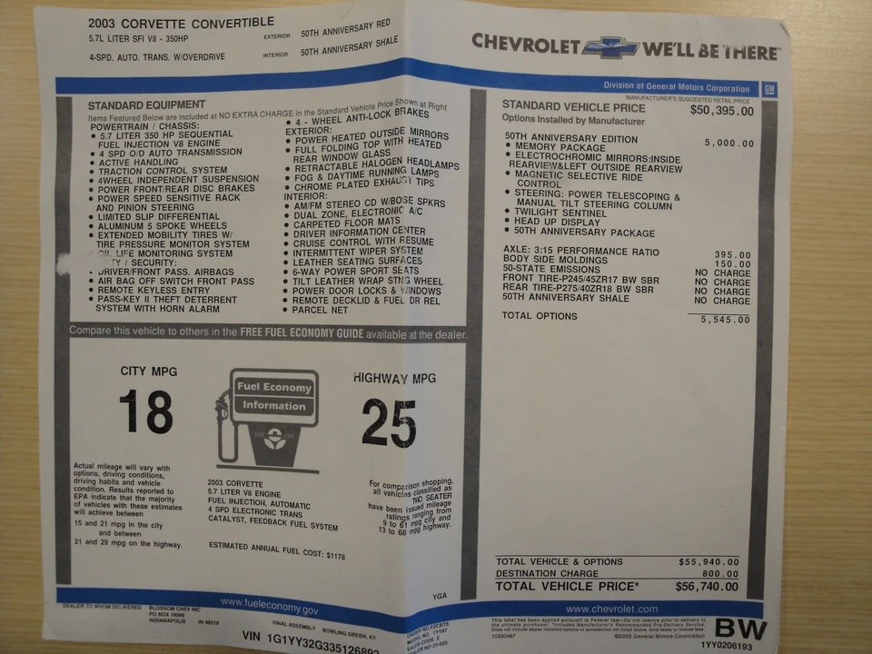 2003 Chevrolet Corvette C5 - Image 15 of 15