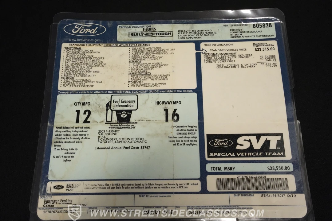 2003 Ford F-150 SVT Lightning 10th Gen - Image 27 of 27