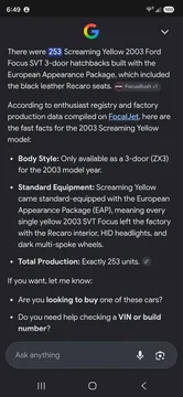 2003 Ford Focus SVT Hatchback 2D