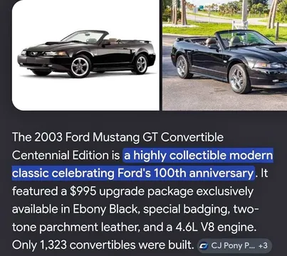 2003 Ford Mustang GT Centennial Edition