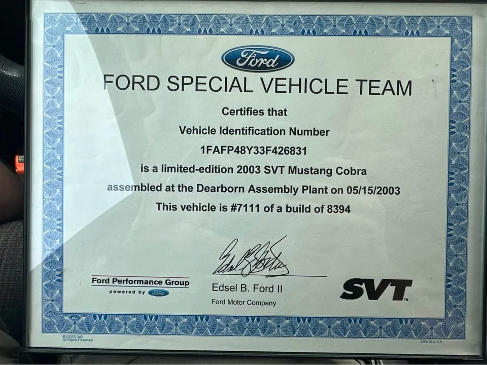 2003 Ford SN95 Mustang Cobra - Image 15 of 20