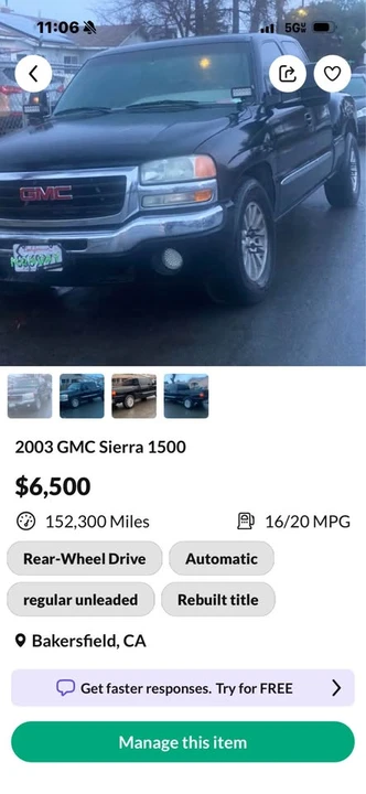2003 GMC Sierra 2nd Gen - Image 4 of 5