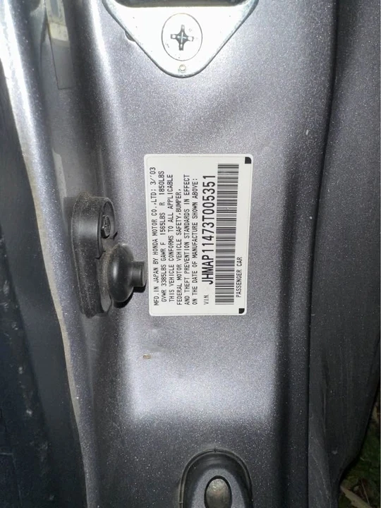 2003 Honda AP1 S2000 - Image 5 of 9