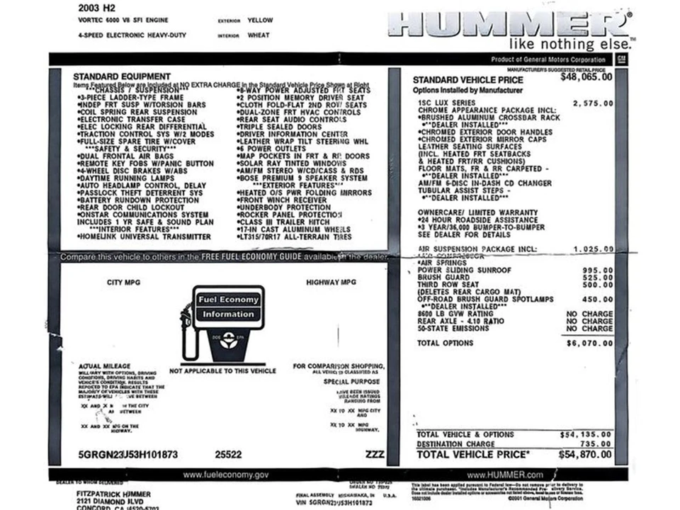 2003 Hummer Hummer H2 - Image 26 of 29