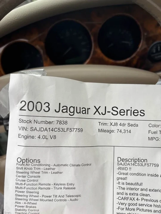 2003 Jaguar XJ Series 4 - Image 2 of 12
