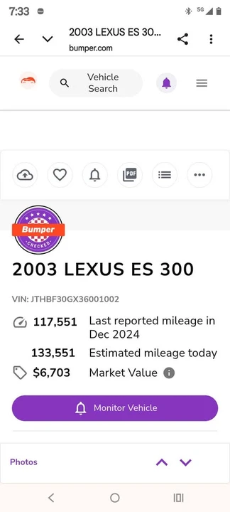 2003 Lexus ES 4th Gen - Image 16 of 18