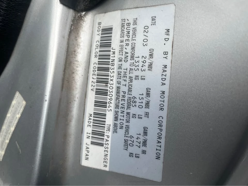 2003 Mazda NB MX-5 Miata - Image 11 of 11