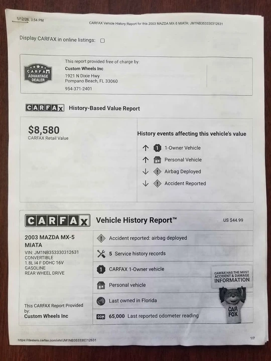 2003 Mazda NB MX-5 Miata - Image 7 of 15