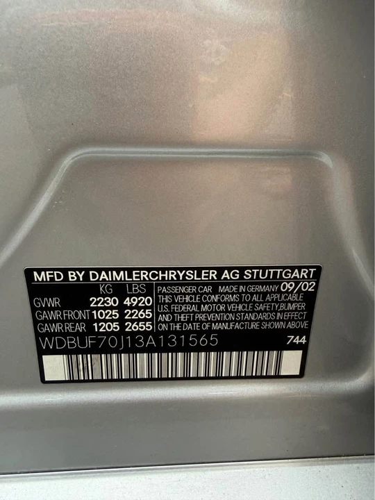 2003 Mercedes-Benz W211 E-Class - Image 15 of 15