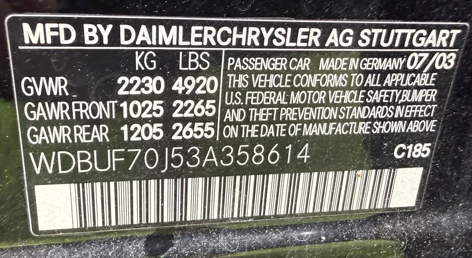 2003 Mercedes-Benz W211 E-Class - Image 10 of 11