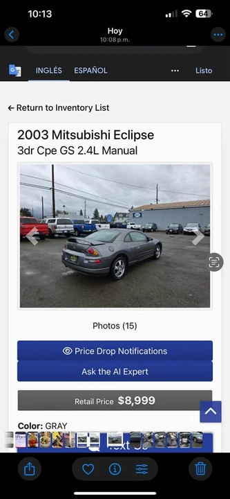 2003 Mitsubishi Eclipse 3rd Gen - Image 7 of 9