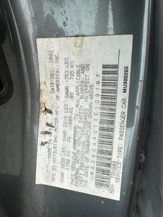2003 Mitsubishi Eclipse 3rd Gen - Image 11 of 18