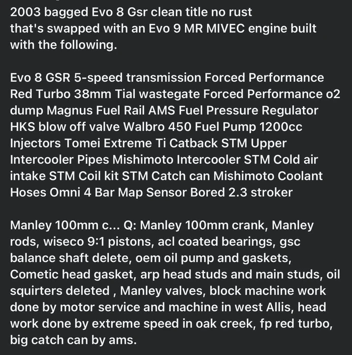 2003 Mitsubishi Lancer Evolution VII 7th Gen - Image 6 of 6