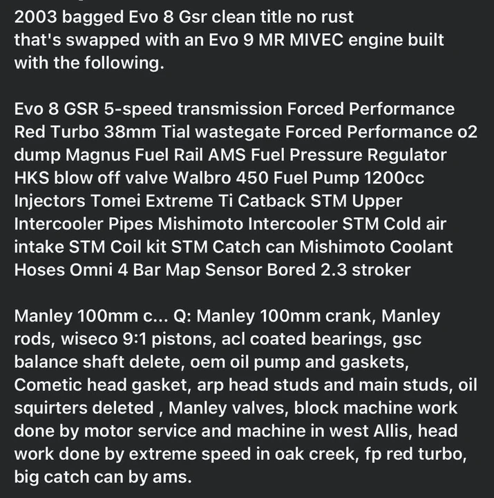 2003 Mitsubishi Lancer Evolution VIII 7th Gen - Image 15 of 20