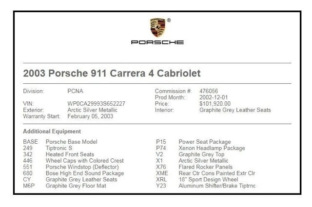 2003 Porsche 996 Carrera 4 - Image 11 of 12