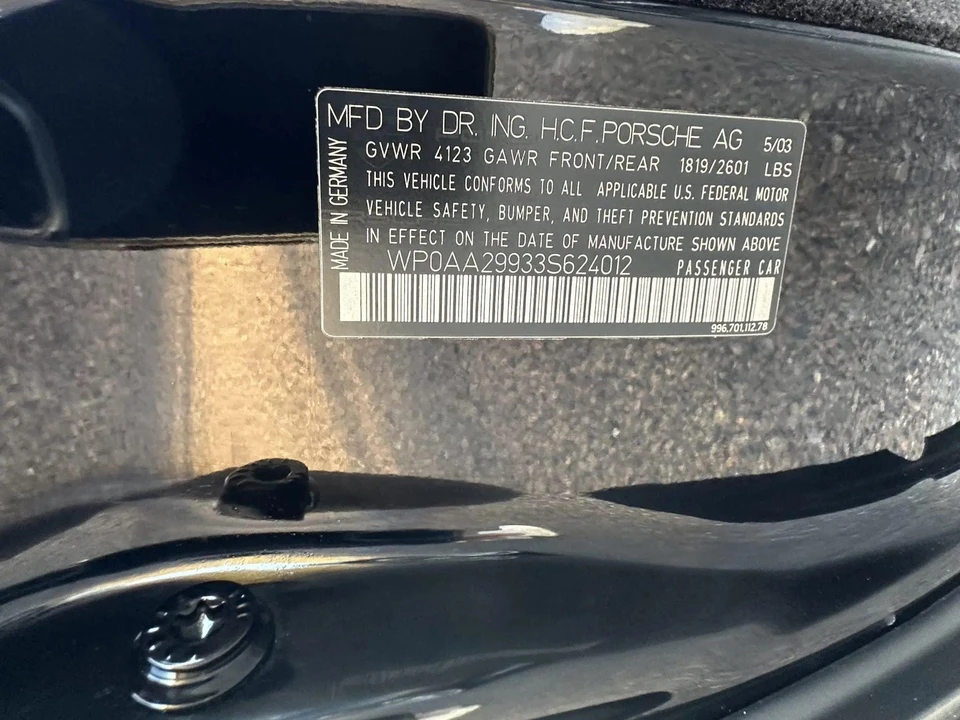 2003 Porsche 996 Carrera 4S - Image 17 of 20