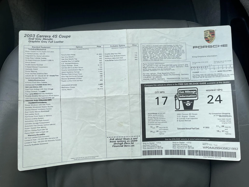 2003 Porsche 996 Carrera 4S - Image 10 of 31