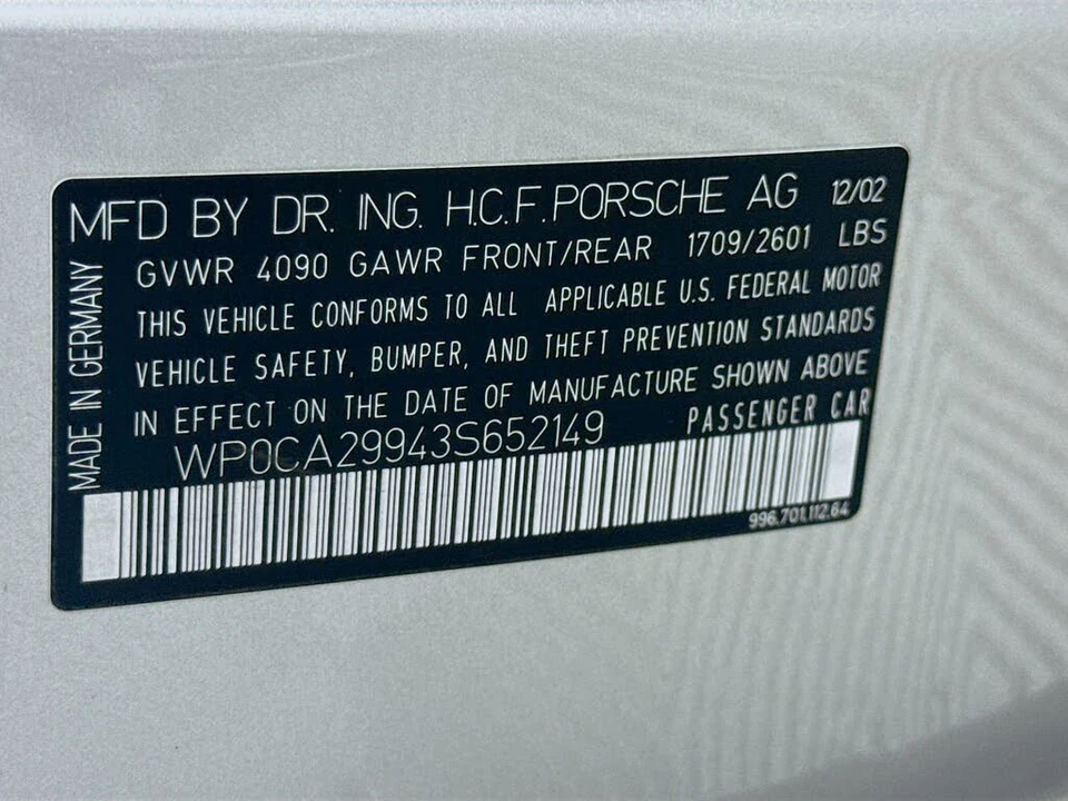 2003 Porsche 996 Carrera - Image 25 of 25